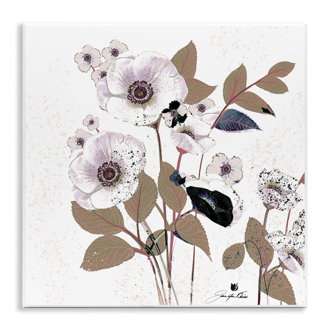 Stupell Industries Answered Prayers White Flowers Wall Plaque By Joan Davis